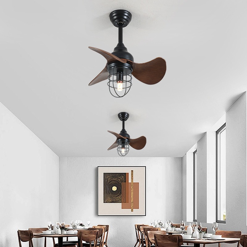 Interior Design Industrial Style - مروحة سقف أمريكية بتصميم ريترو مع