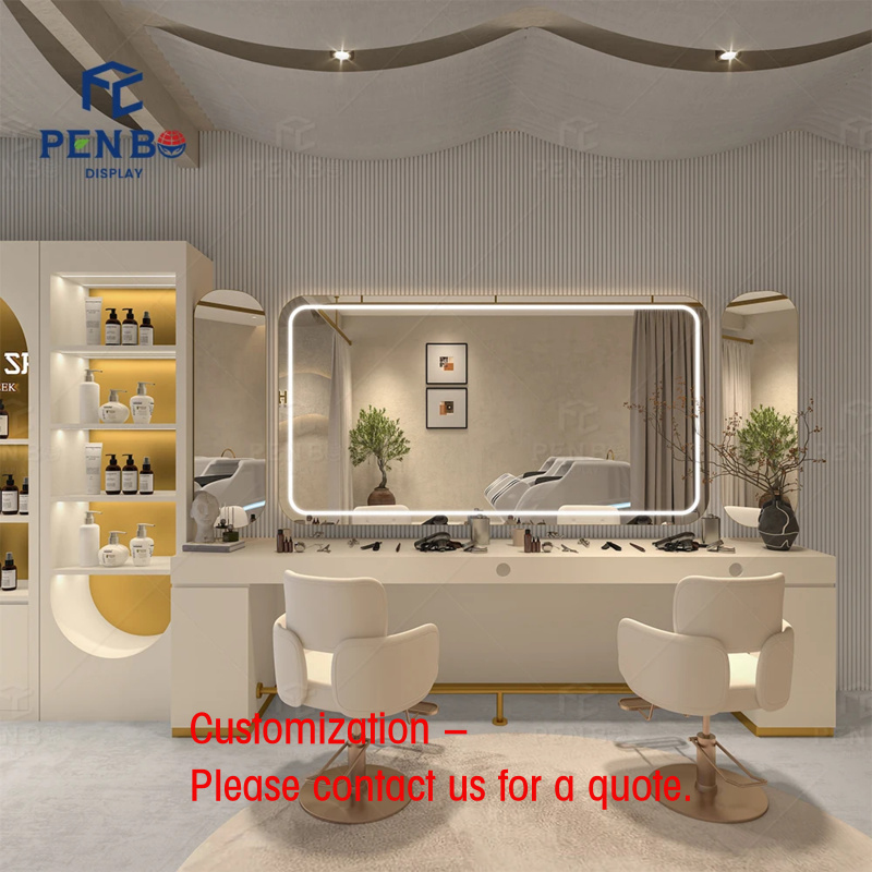 Interior Design Nail Salon - ديكور صالون تجميل فاخر مخصص، تصميم