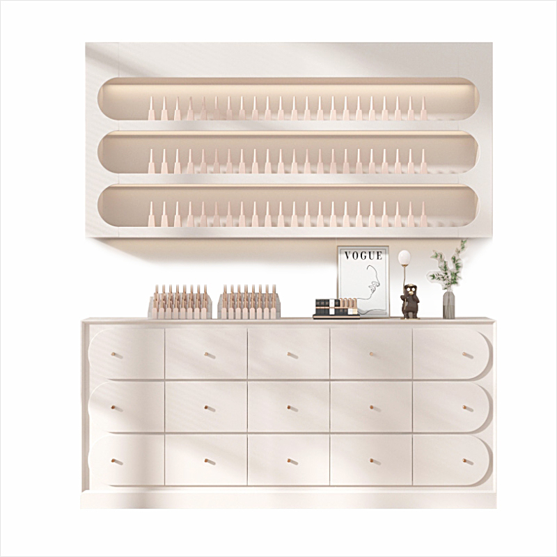 Interior Design Nail Salon - خزانة عرض متعددة الطبقات لصالونات التجميل