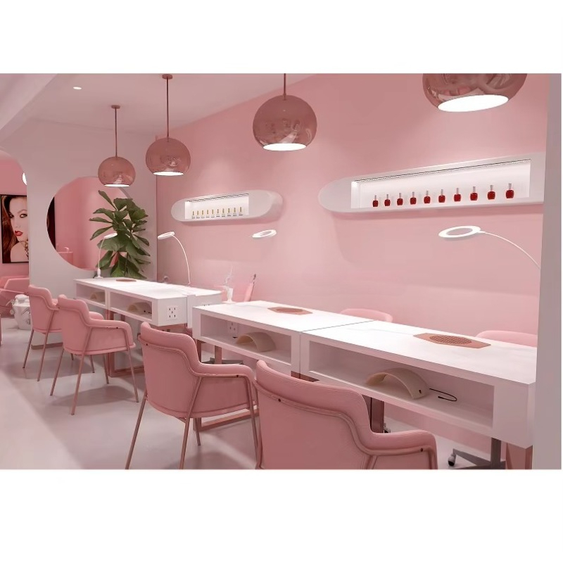 Interior Design Nail Salon - أثاث تجاري حديث مخصص لصالون الأظافر