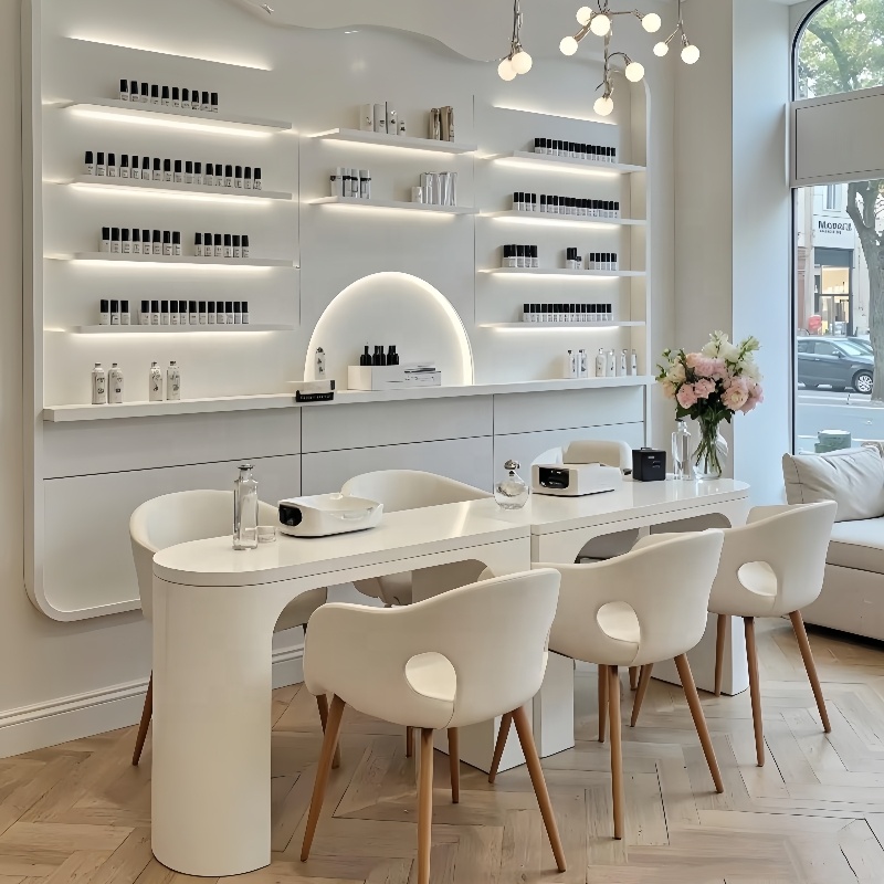 Interior Design Nail Salon - أثاث صالون أظافر فاخر مخصص من