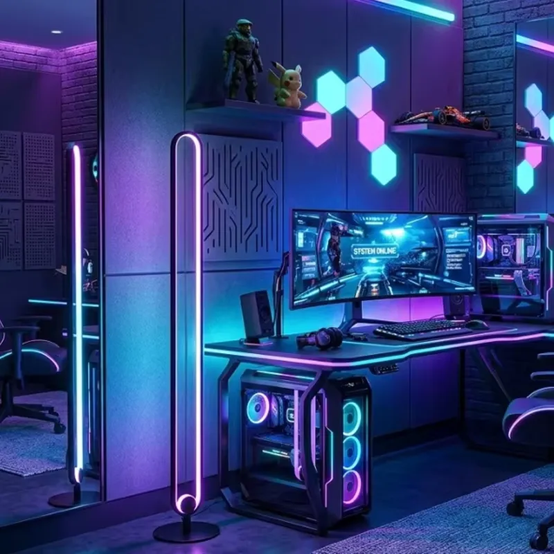مصباح أرضي LED عصري بتصميم بسي - مراجعة Interior Design Exhibition وسعره