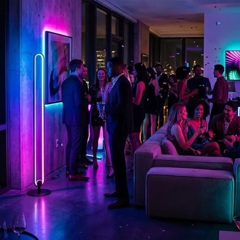 مصباح أرضي LED عصري بتصميم بسي - مراجعة Interior Design Exhibition وسعره