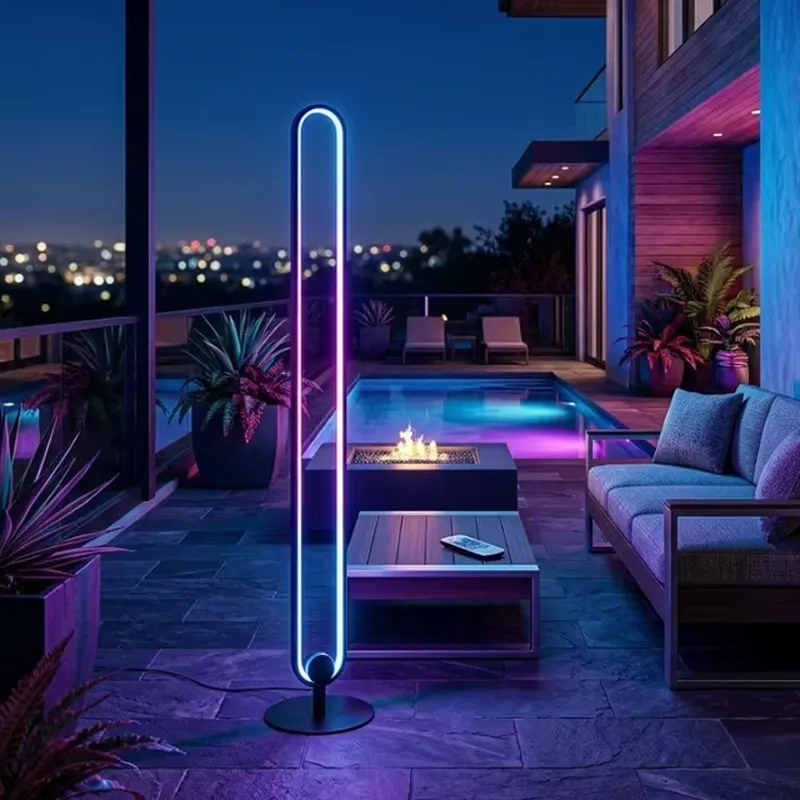 مصباح أرضي LED عصري بتصميم بسي - مراجعة Interior Design Exhibition وسعره