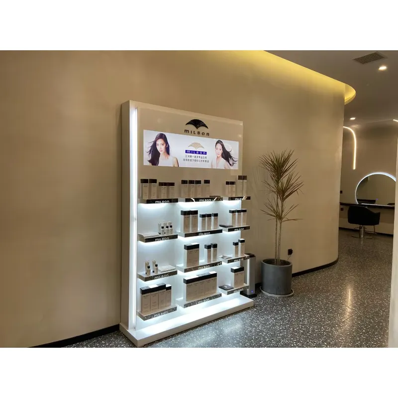 رفوف عرض مستحضرات التجميل لمتا - مراجعة Interior Design Nail Salon وسعره