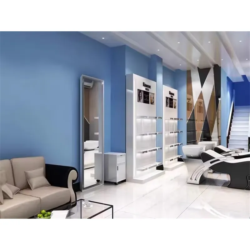 رفوف عرض مستحضرات التجميل لمتا - مراجعة Interior Design Nail Salon وسعره