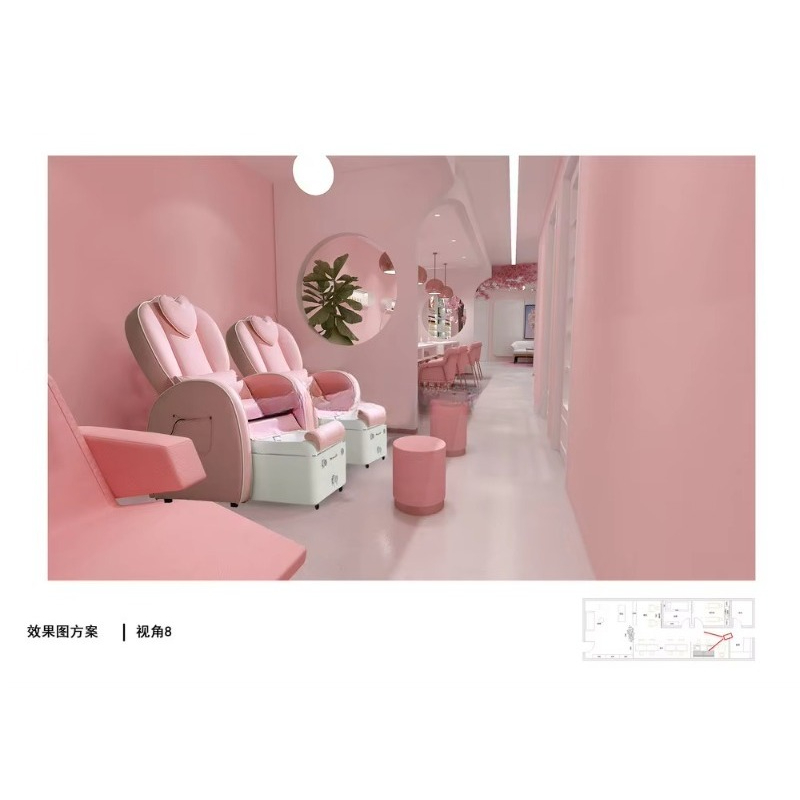 أثاث تجاري حديث مخصص لصالون ال - مراجعة Interior Design Nail Salon وسعره