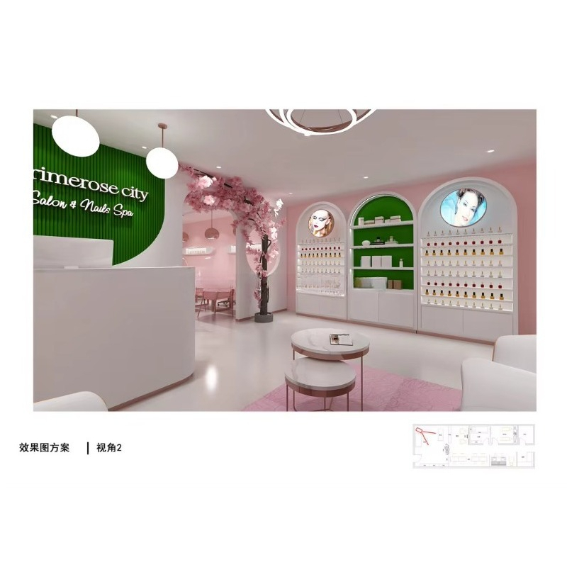 أثاث تجاري حديث مخصص لصالون ال - مراجعة Interior Design Nail Salon وسعره