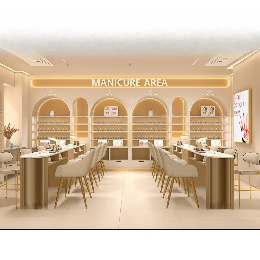 تصميم صالون سبا لفن الأظافر وق - مراجعة Interior Design Nail Salon وسعره